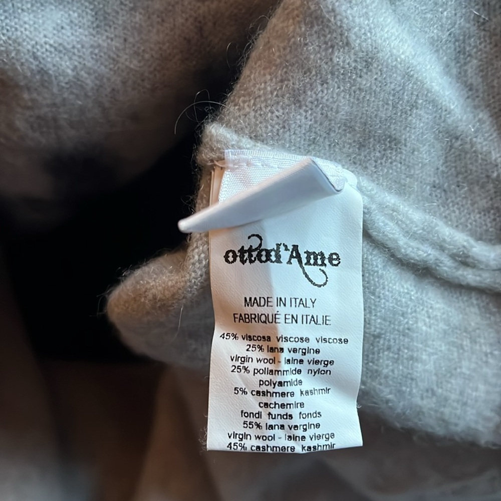 Ottod’Ame navy and grey sweater wool blend size 8, but oversized fits like a L - Picture 6 of 6